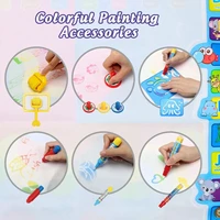 Magic Water Drawing Mat Reusable Doodle Painting Board with Pens Montessori Educational Toys for Kids Halloween Christmas Gift 4