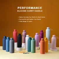 1000ML THERMOS CUP 304 Stainless Steel Vacuum Small Mouth Handheld Portable Sports Water BOTTLE Holiday Gift 2