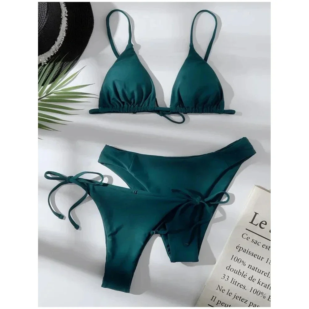 Bikini Set Bikini Swimsuit Women Swimwear 3 Pieces Set Lace Up Micro Bikini