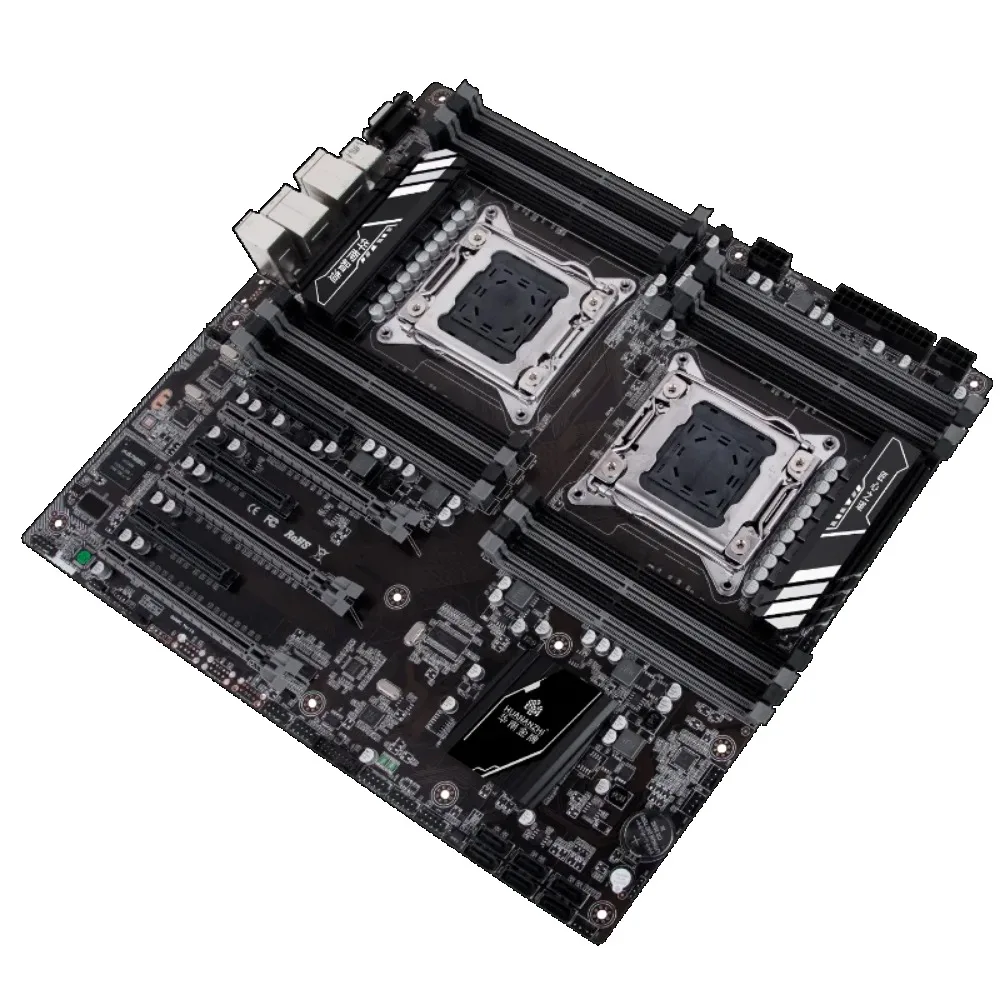 HUANANZHI X79 마더보드 16D LGA 2011 인텔 듀얼 CPU REG ECC DDR3 지원 1333 1600 1866MHz SATA3 USB3.0 E-ATX (VGA 포함)