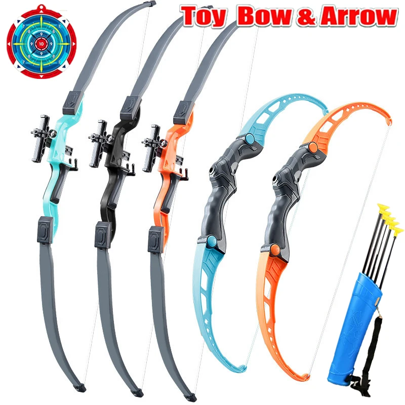 

New 92cm Bow And Arrow Toy Set For Children Archery Practice Recurve Outdoor Sorts Shooting Toy with Target Boys Kids Gifts