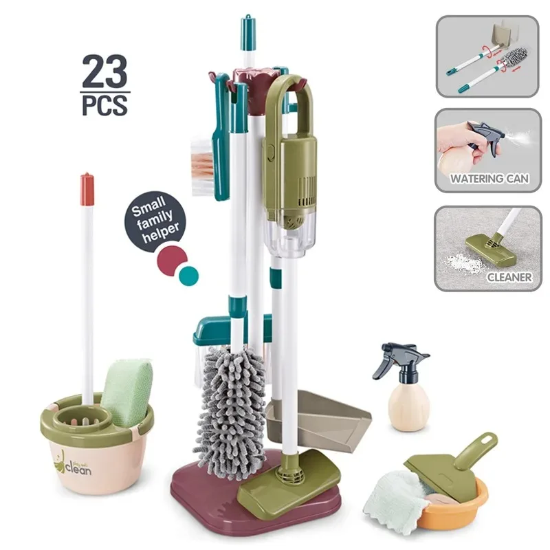 Kids Simulation Home Appliances Cleaning Toys Pretend Play Children's Cleaning Simulation Vacuum Cleaner Tool Set for Boys Girls vacuum cleaner toy cleaning toys children pretend play toys