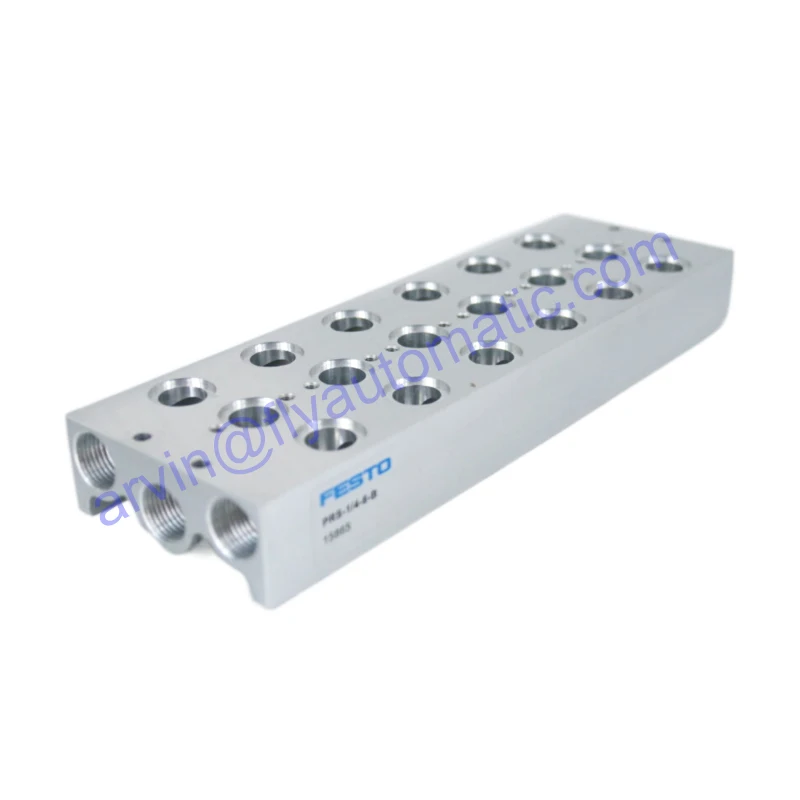 Blocco Collettore Festo Prs-1/4-7-B 15866 Base Elettrovalvola Di Scarico Aria Pneumatica Per Piastra Valvole Mfh-5-1/4-B 7 Pezzi Con Guarnizioni