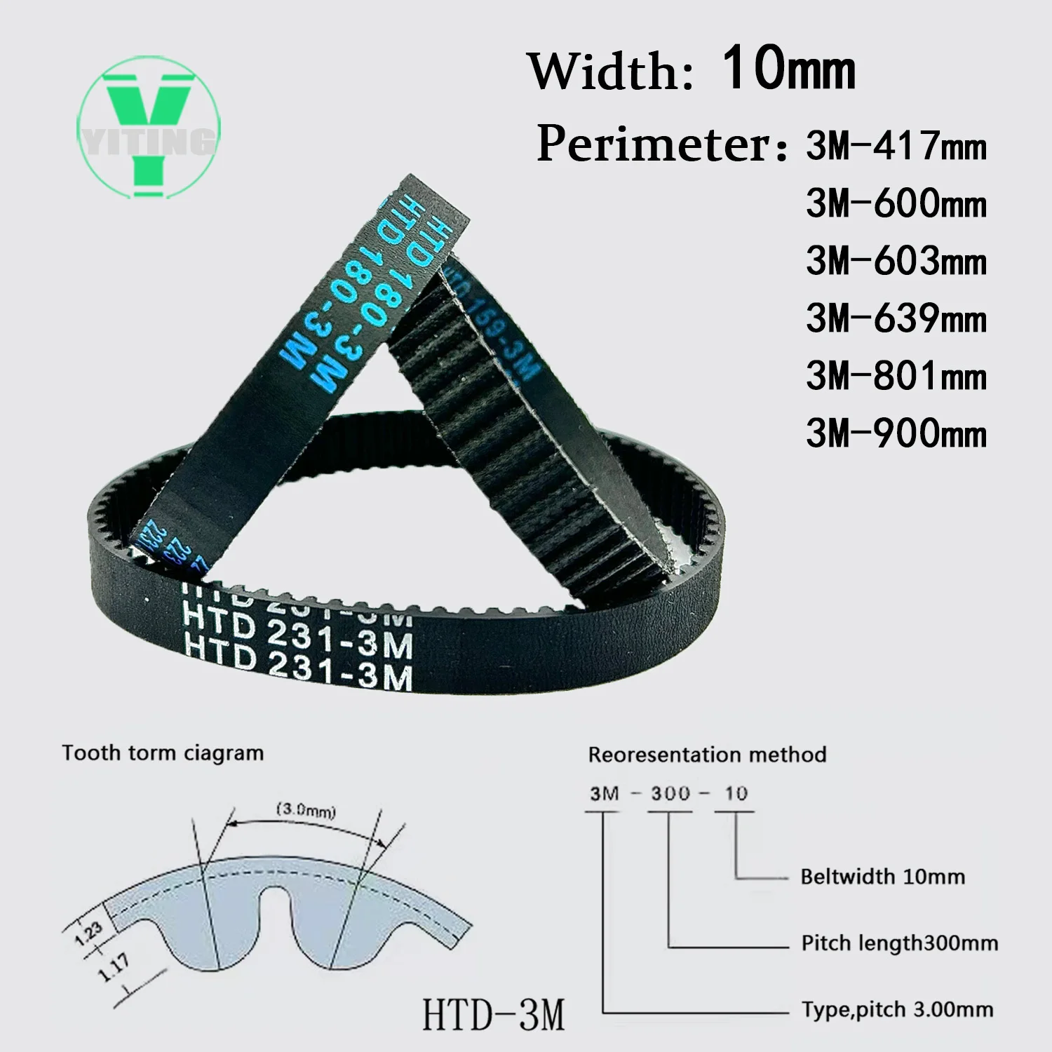 타이밍 도르래 벨트 세트, 감속 5:1 동기 휠, 3M 도르래 키트, 10mm 보어, 4  28mm, 20T, 100 톱니