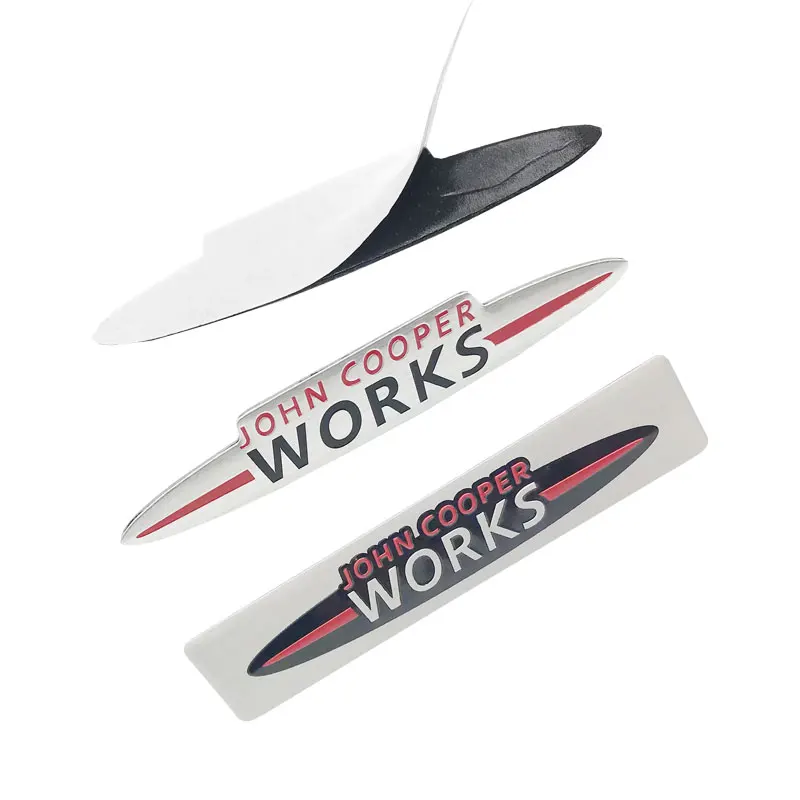 Металлические наклейки для стайлинга автомобиля, эмблема JCW, значок на решетку, для Mini Cooper S, John Cooper Works, R50, R52, R53, R55, R56, R57, R58, R59, F55, F56