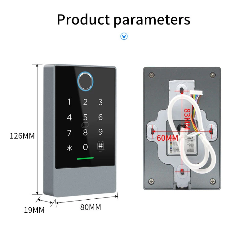 TTLOCK K3/K3F Fingerprint Access Control Door System Opener for Intercom Nfc Bluetooth Electric Gate Keypad 13.56Mhz RFID Card images - 6
