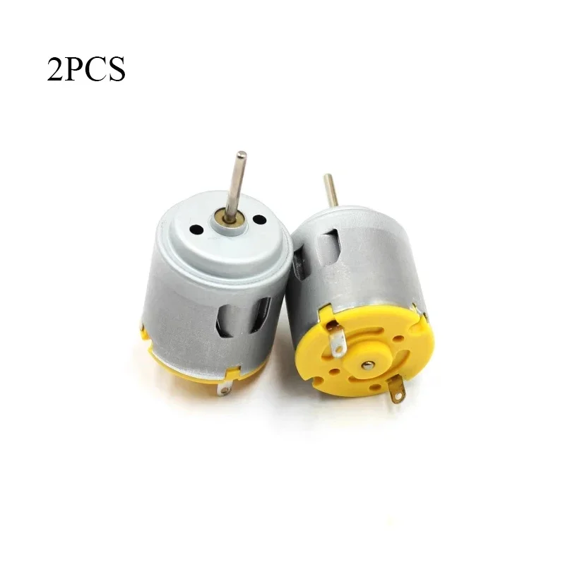 2pcs 미니 260 모터 RC-260SA-14240 고속 14000RPM DC6V-12V RC 애플리케이션용 24mm 원형 롱 샤프트가 있는 강력한 자기 모터