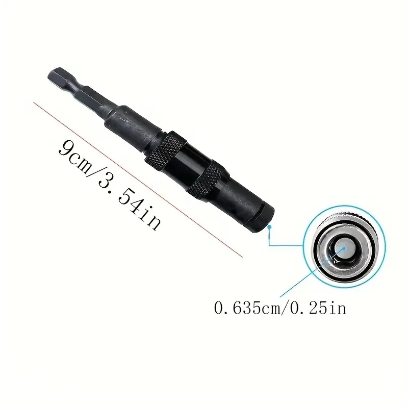 1pc Magnetic Screw Drill Tip, 1/4" Impact Tough Bit Holder With 20° Pivoting , Bendable Extender Quick Change Locking Rotating 3