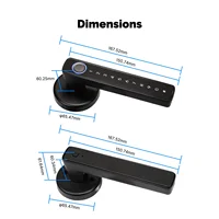 MOES Tuya Bluetooth Smart Fingerprint Door Handle Lock Electronic Password APP Remote Unlock Hotel Apartment Office Rental House - Image 6