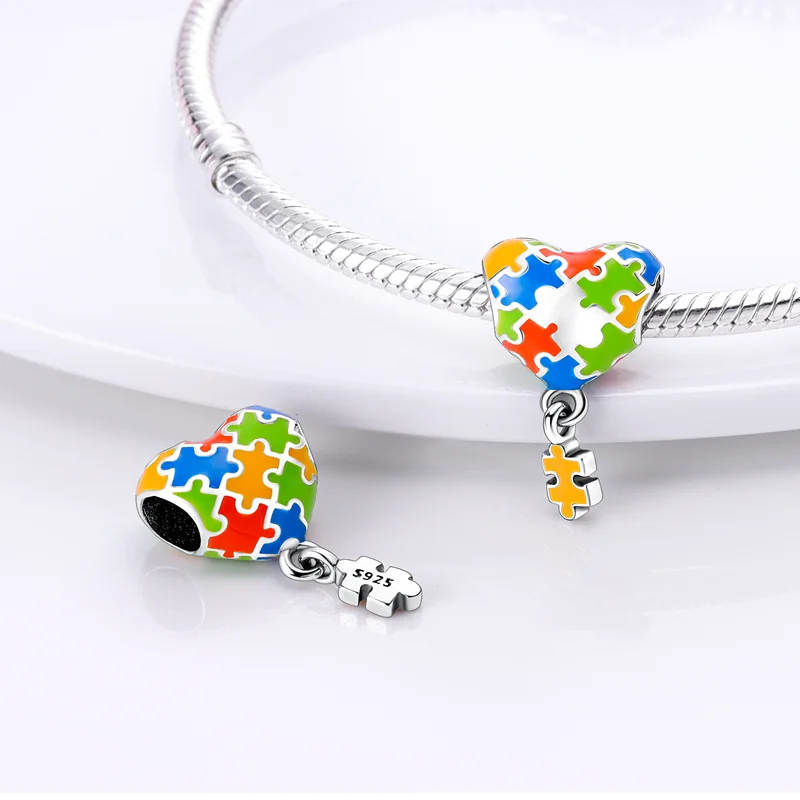 Dijes de pata de Mascota de corazón lindo, compatible con pulseras originales Pandora, abalorios de globo chapados en plata, cuentas para regalos de joyería de cumpleaños, nuevo