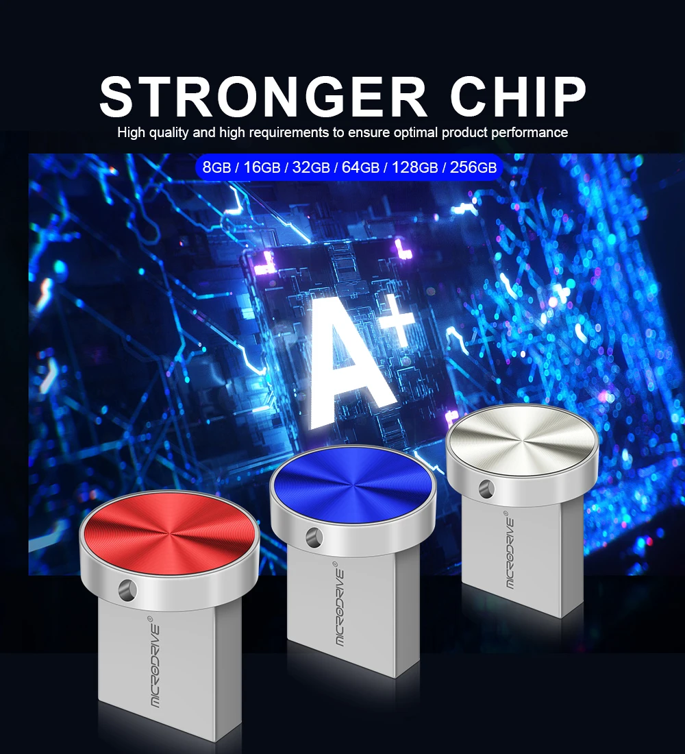 High Quality USB 2.0 Metal USB Flash Drive 64GB 32GB Pen Drive mini Pendrive flash drive USB Memory Stick