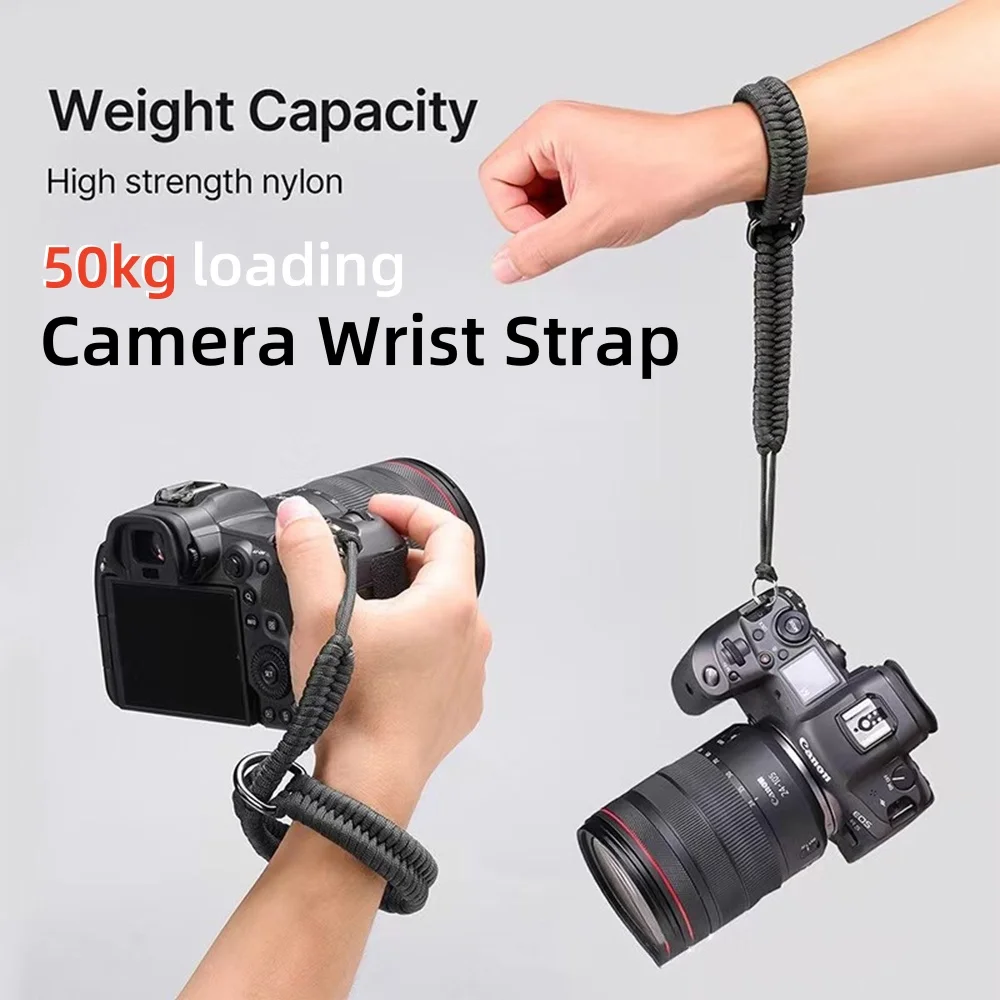 50kg 카메라 손목 스트랩 퀵 릴리즈 핸드 벨트 로프 (캐논, , 니콘, 후지, 파나소닉, 펜탁스 DSLR, 미러리스 SLR 액세서리용)