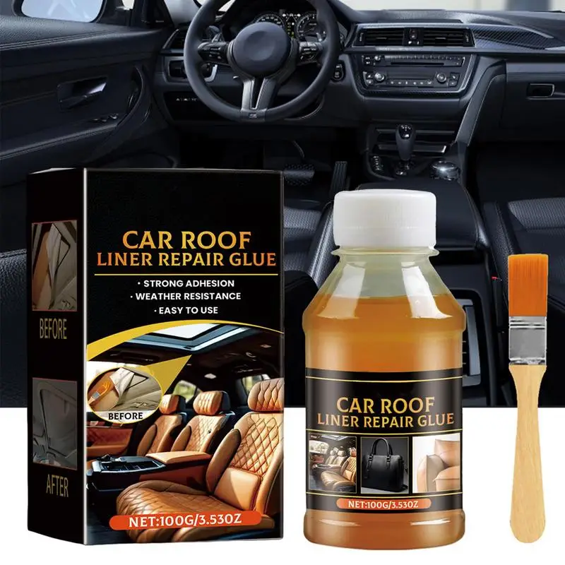 Cars Headliner Fabric Glue Artificial Leather Glass Glue All-Purpose Wooden Crafts Adhesive Quick Drying Cloth Roof Repair Glue