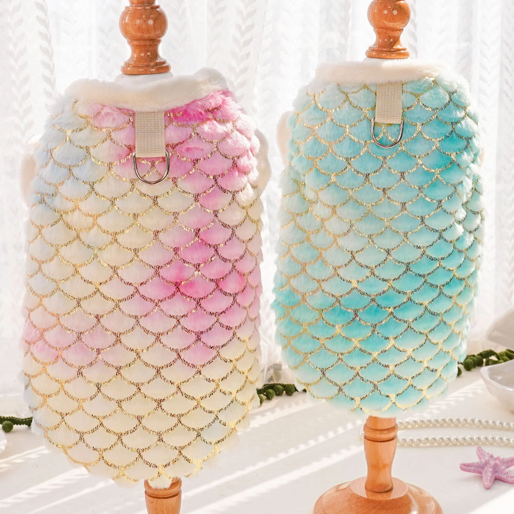 

Gradient Color Pet Sweater Winter Warm Dog Clothes Flannel Fleece Comfortable Soft Puppy Vest Coat Cat Small Dogs Pullover