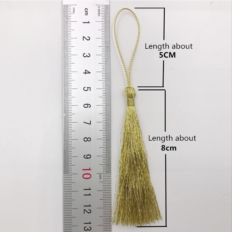 Gold silk Silver Tassels fringe Polyester pendant Bookmark Jewelry Accessories Craft DIY Curtains Clothes Decorative 32PCS tassel fringe,tassel decoration,tassel accessories,tassel trim,mini tassels,bookmark tassels