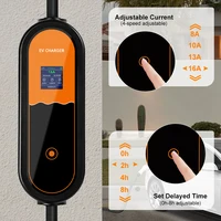 3.5KW Type2 Portable EV Charger 16A 1Phase EU Plug EVSE Charging 8A-10A-13A-16A Current Adjustable Electric Vehicle Charging - Image 2