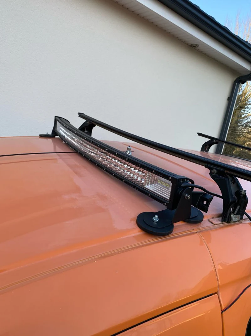 7D 22 - 52in Curved 270W-675W Off Road LED Light Bar with Strong Magnet Brackets Wire Kit 12V 24V Led Bar for SUV Truck 4x4 Boat