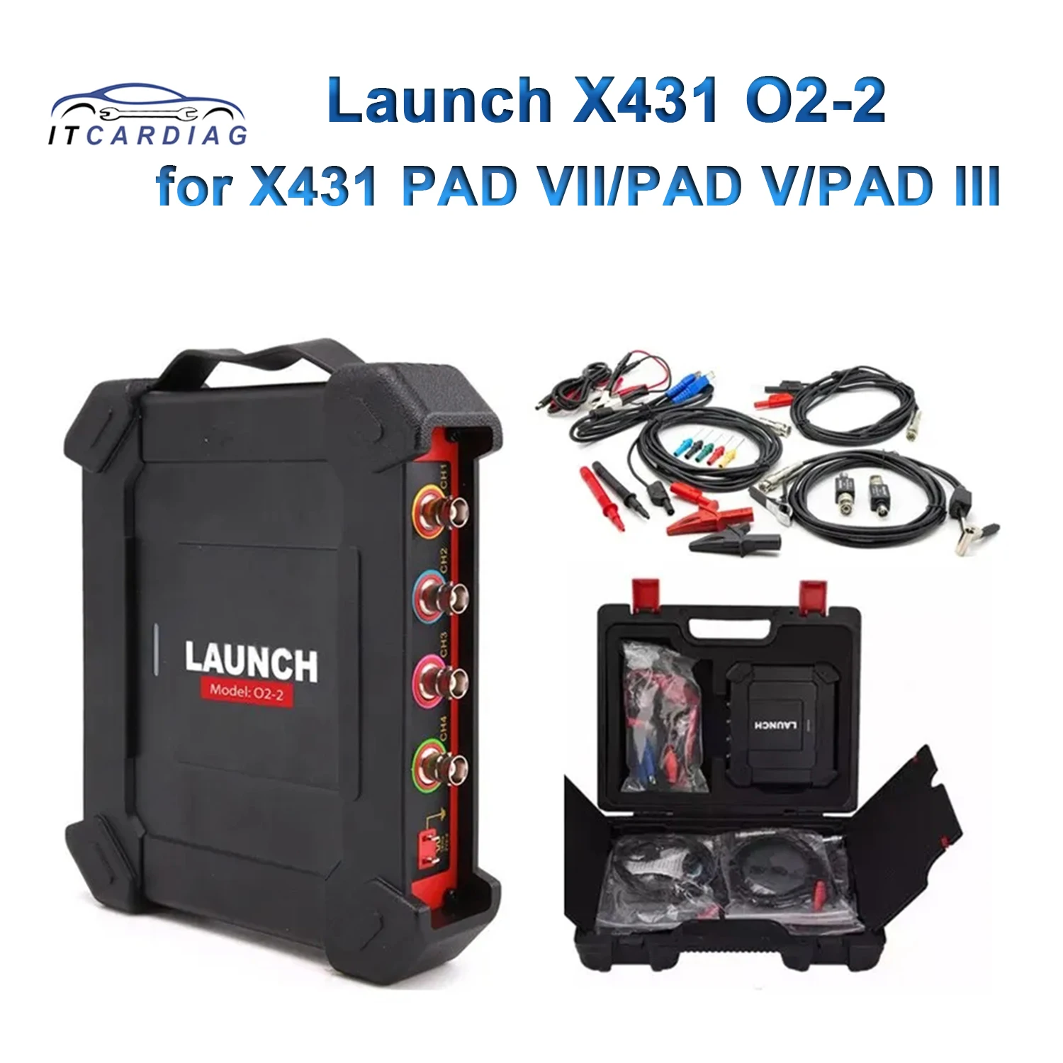 Lancio X431 O2-2 Scopebox 4 Canali 100Mhz Usb Dc Oscilloscopio Digitale Per X431 Pad Vii/Pad V/Pad Iii Per Strumento Diagnostico Obd