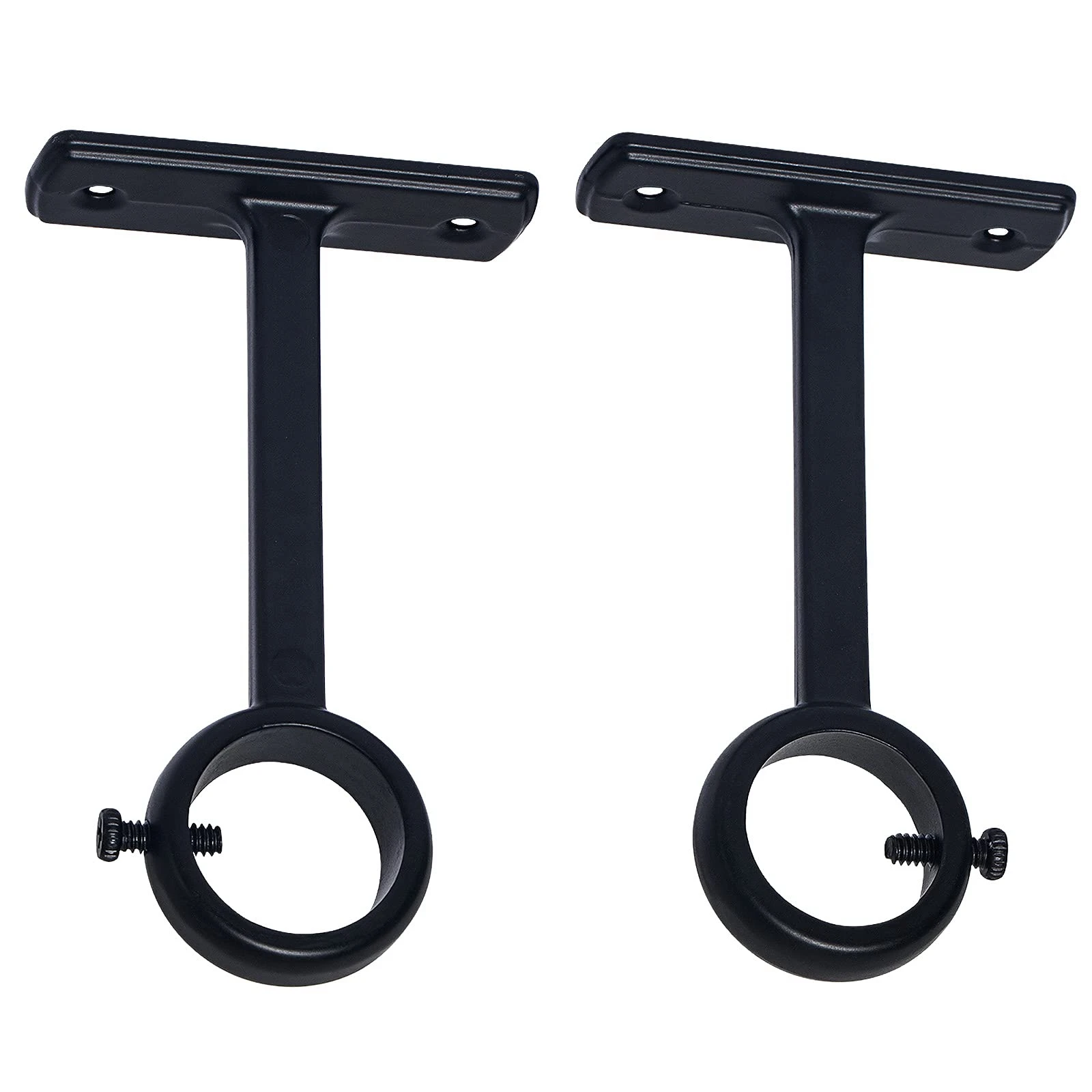 Curtain Rod Curtain Track Bracket Ceiling Mounted Curtain Rod Brackets Heavy Duty Ceiling Bracket for 1 Inch Curtain Rod Holder Set of 2 Black