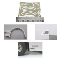 Metal Paste Model Front Wheel Eyebrow Stickers Decoration Parts for 1/14 Tamiya Truck Tractor Scania 56368 770s DIY RC Cars Part 1