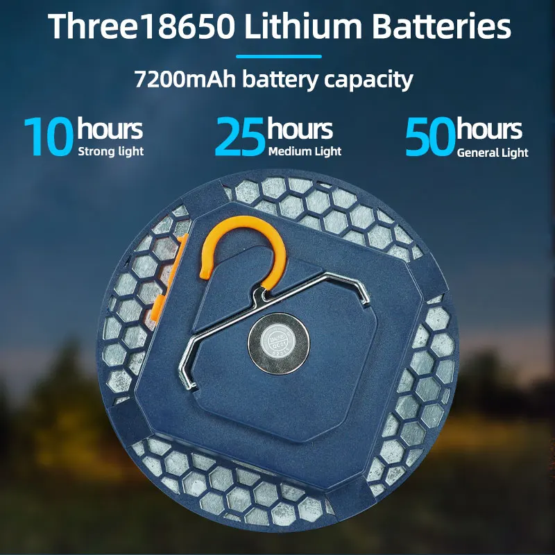 야외 및 비상 상황에 밝음을 더하는 휴대용 충전식 텐트 조명