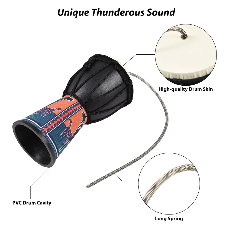 Spring Drum 4Inch Thunder Drum Sound Effect Instrument PVC Portable Thunder Sound Simulation For Events Celebration