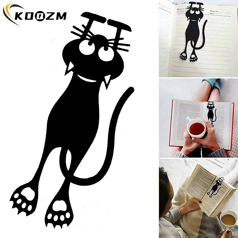 

1PC Creative Kawaii Versatile Hollowing Out Cat Bookmark Cartoon Animal Book Clip Pagination Mark Novelty Fashionable Stationery