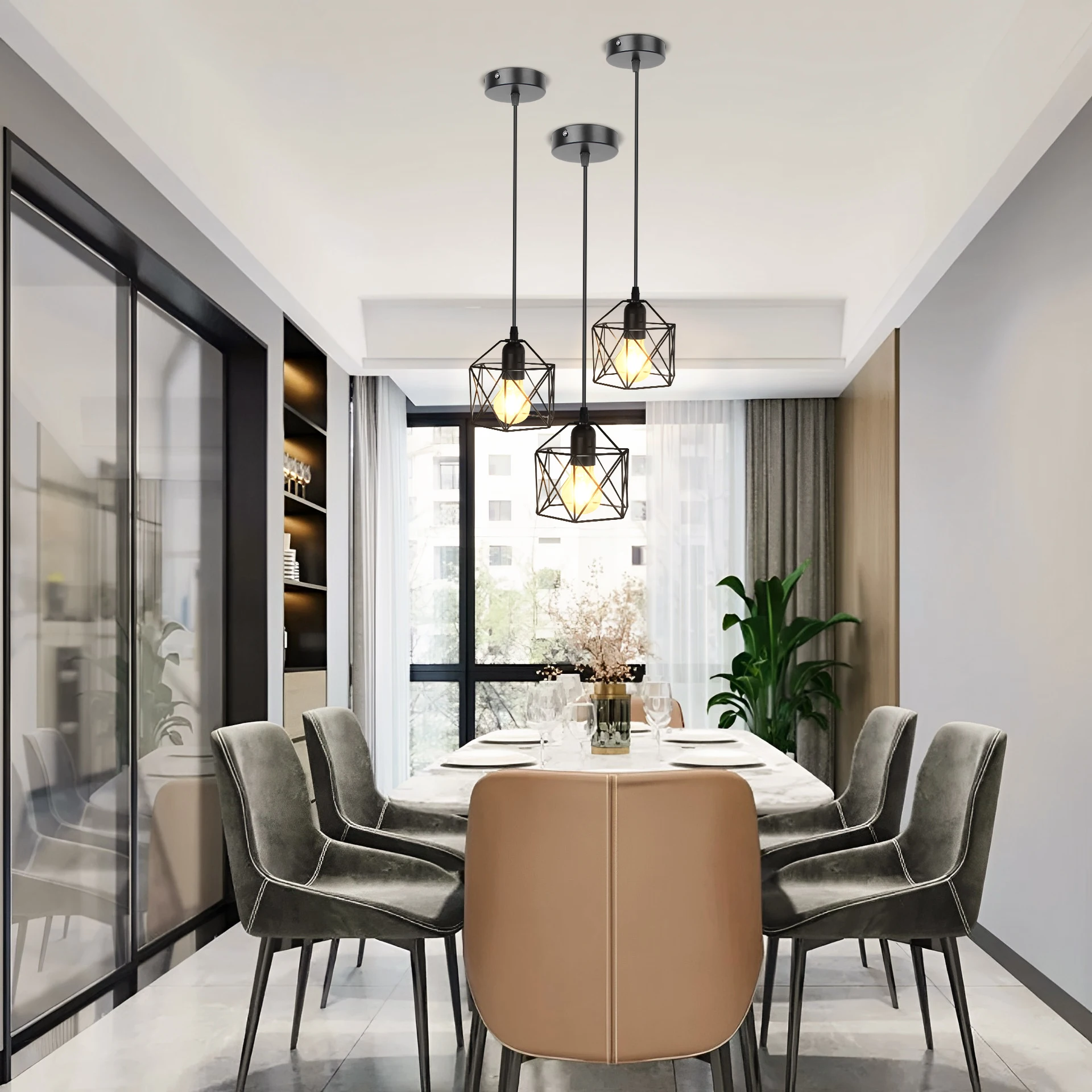 Pendant Light E27 LED Modern Chandelier Ceiling Lamp Luminaire Hanglamp Bedroom Dining Room Home Decoration Ramadan Chandelier 2