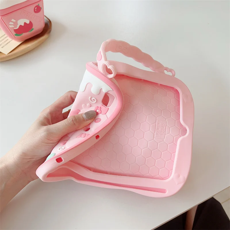 Cartoon Pig Tablet Stand Funda Case For Apple ipad10.9 12.9 9.7 Pro11 10.2 10.5 10.9 Mini6 123 Air45 Silicone Protective_voghion.com