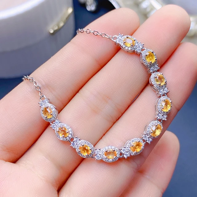 Delanacre, Yellow Sapphire Bracelet Gold Fashion – Yaf Sparkle