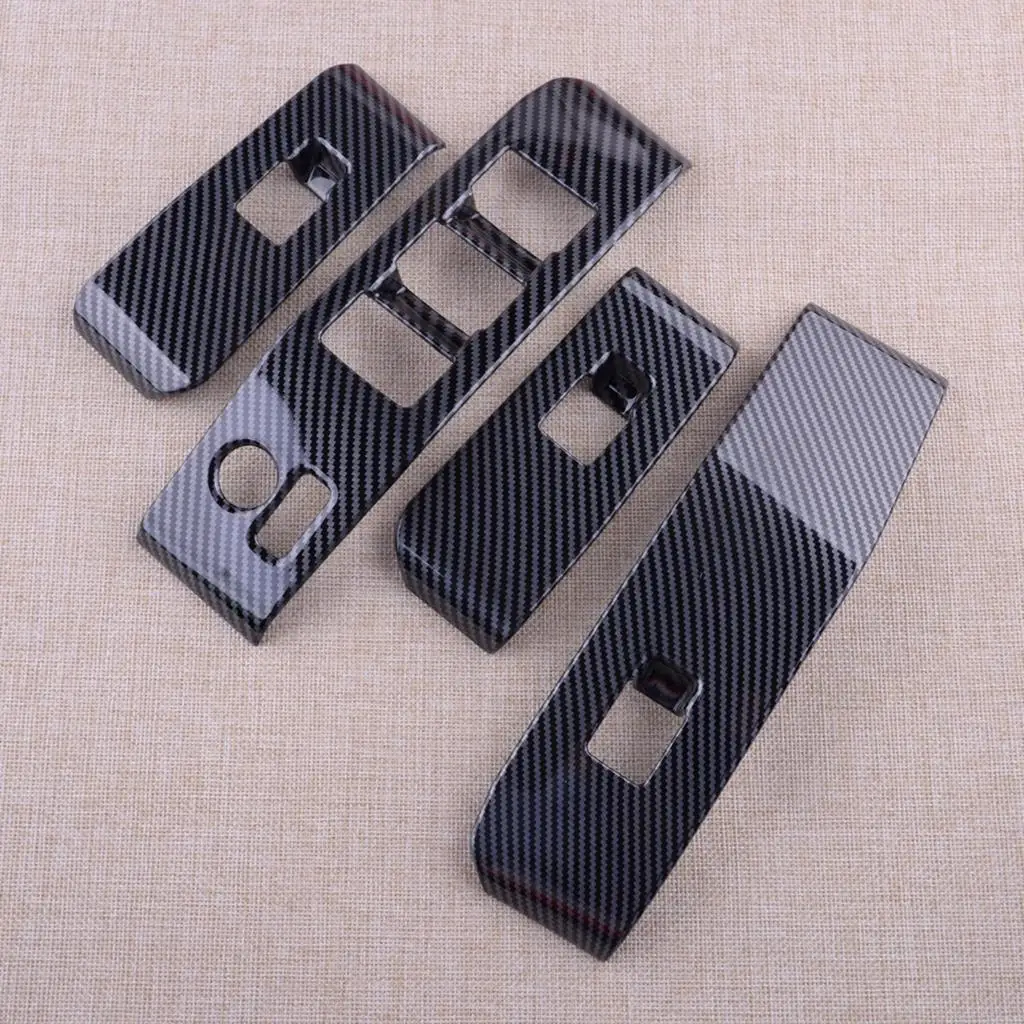 

1 комплект LHD переключатель для автомобильного стеклоподъемника панель крышка рамка Декор углеродное волокно стиль пластик подходит для Toyota Highlander 2020 2021 2022