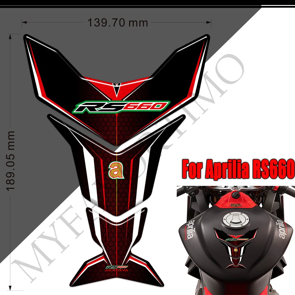 

Логотип мотоцикла TankPad для Aprilia RS660 RS 660 обтекатель крыло 3D наклейки газ масло Женская защита