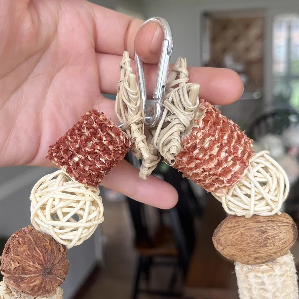 Random Color 1pc Parrot Chew Toy Corn Cob Nuts for Birds Parrot Lovebirds Swing Biting Relief Toys Hanging Bird Cage Accessories