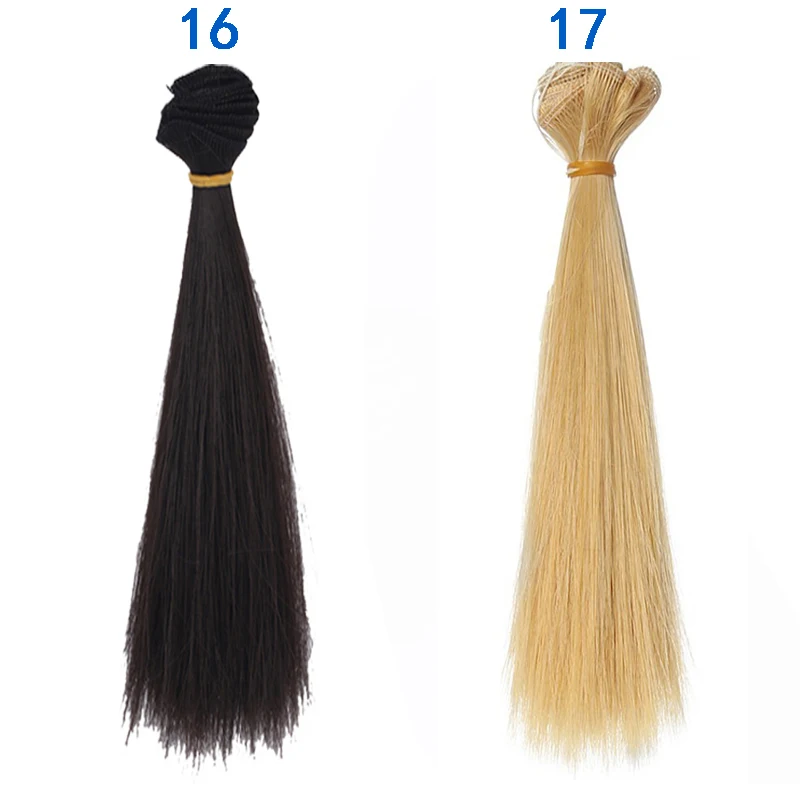 One Piece 5cm 15cm 25cm Short Long Straight Doll Hair For 1/3 1/4 1/6 BJD Diy Accessory doll wigs