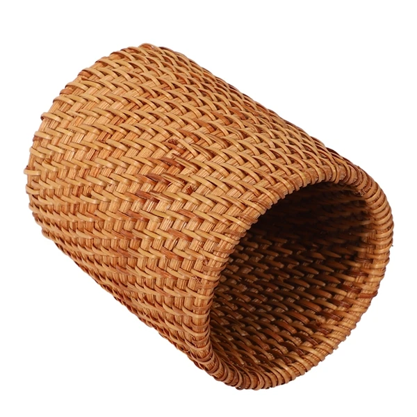 Rattan Chopsticks Tube Shovel Spoons Bucket Dinner Knives Forks Tableware Storage Box Home Storage Baskets Organizer 3