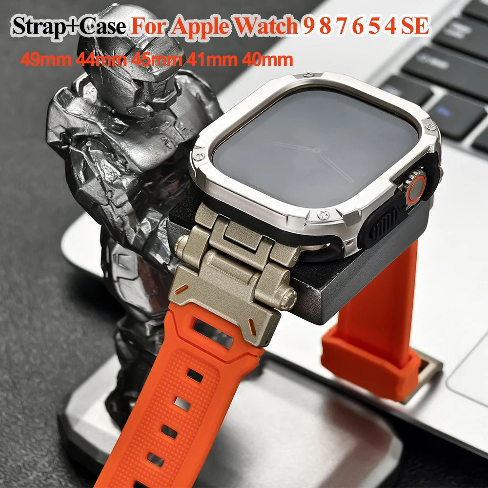 Premium TPU Case & Silicone Strap for Apple Watch - Ultra Protection Series