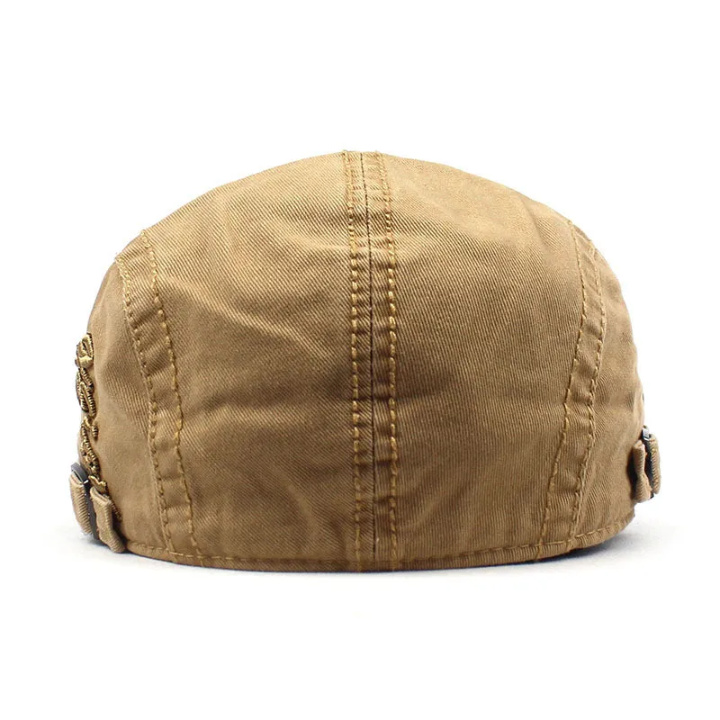 Polyester Letter embroidery Newsboy Caps Men Flat Peaked Cap Women Painter Beret Hats