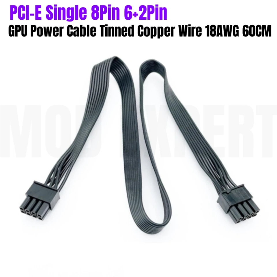 60CM 18AWG PCI-E Dual 8-pin Power Cable For Seasonic Power Supplies