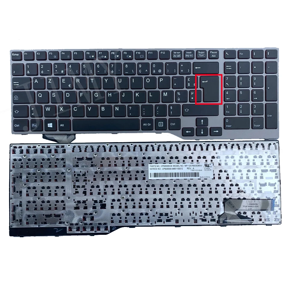 

Новая Французская клавиатура для Fujitsu Lifebook E753 E754 E756 E557 E556 CP670826-03 Серебристая/черная клавиатура