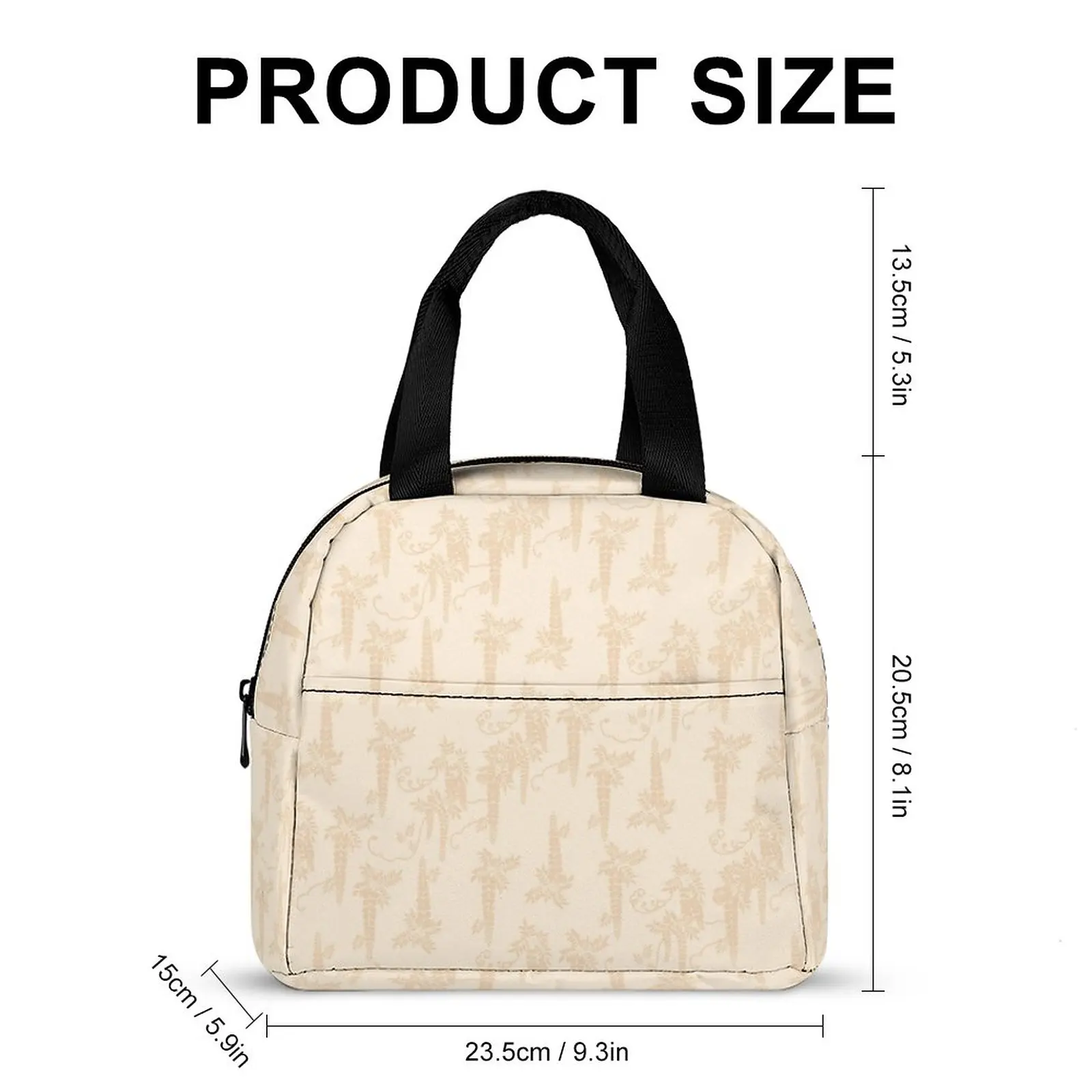 Custom Pattern Pattern Print Girls Portable Thermal Food Picnic Bags Meal Bag Travel Camping Picnic Bag Add Your Picture Print