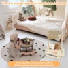 Wood Baby Shower Basket Adjustable Handle Baby Shower Crate Closet Pretty Versatile Baby Shower Gifts Basket for New Born Baby 5