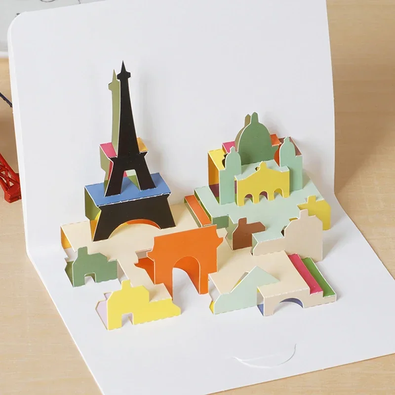 3D Pop-Up Cards Birthday Card Thank-you Girl Kids Wife Husband Birthday Gift Cake Greeting Card Postcards Gifts