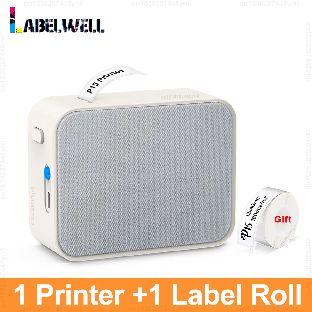 Compact Thermal Label Printer with Adhesive Label Tape