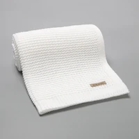 Baby Blankets 90*70cm Knitted Newborn Boys Girls Stroller Swaddle Wrap Infant Netural Crib Cellular Toddler Throwing Quilts Mats 2