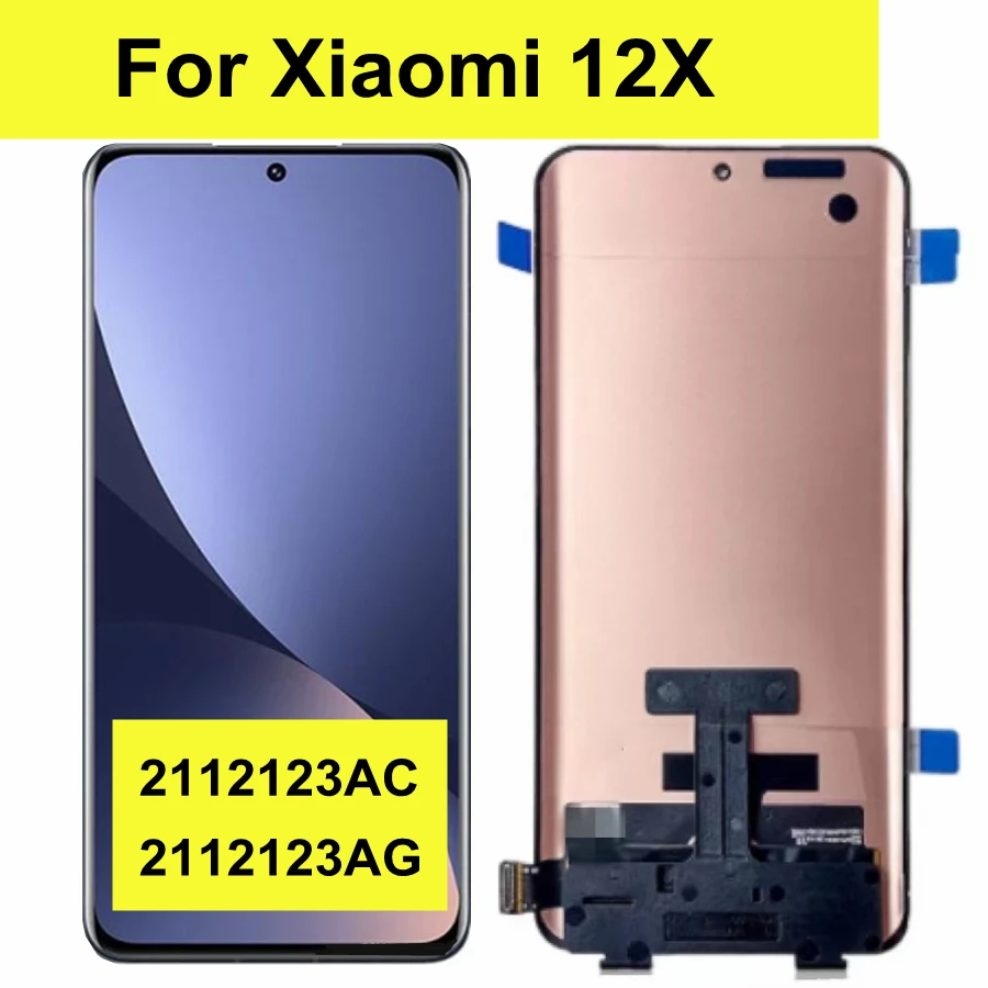 

6.28" AMOLED 12x Display for Xiaomi 12X LCD Touch Screen for Xiami mi 12X 2112123AC 2112123AG Digitizer Repair Parts