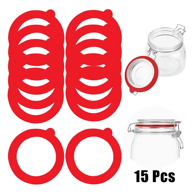 8-Pack Silicone Mason Jar Gaskets - Replacement Seals For Regular Mouth Canning Lids