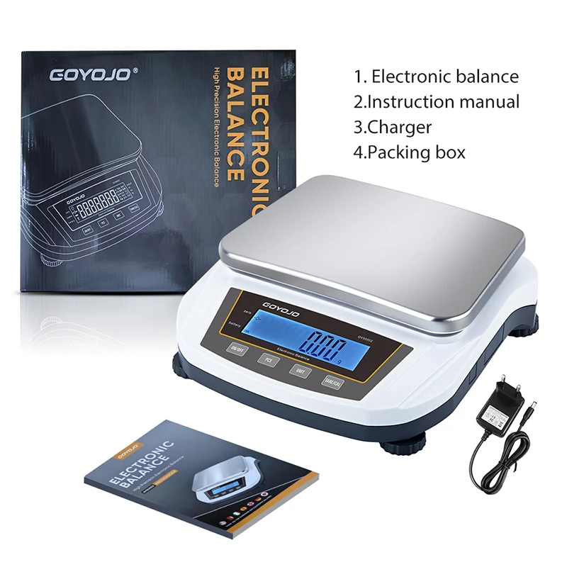 Balance électronique de laboratoire numérique de précision 5 kg 0,01 g avec écran rétroéclairé, idéale pour la bijouterie et la cuisine (100-240 V)._voghion.com