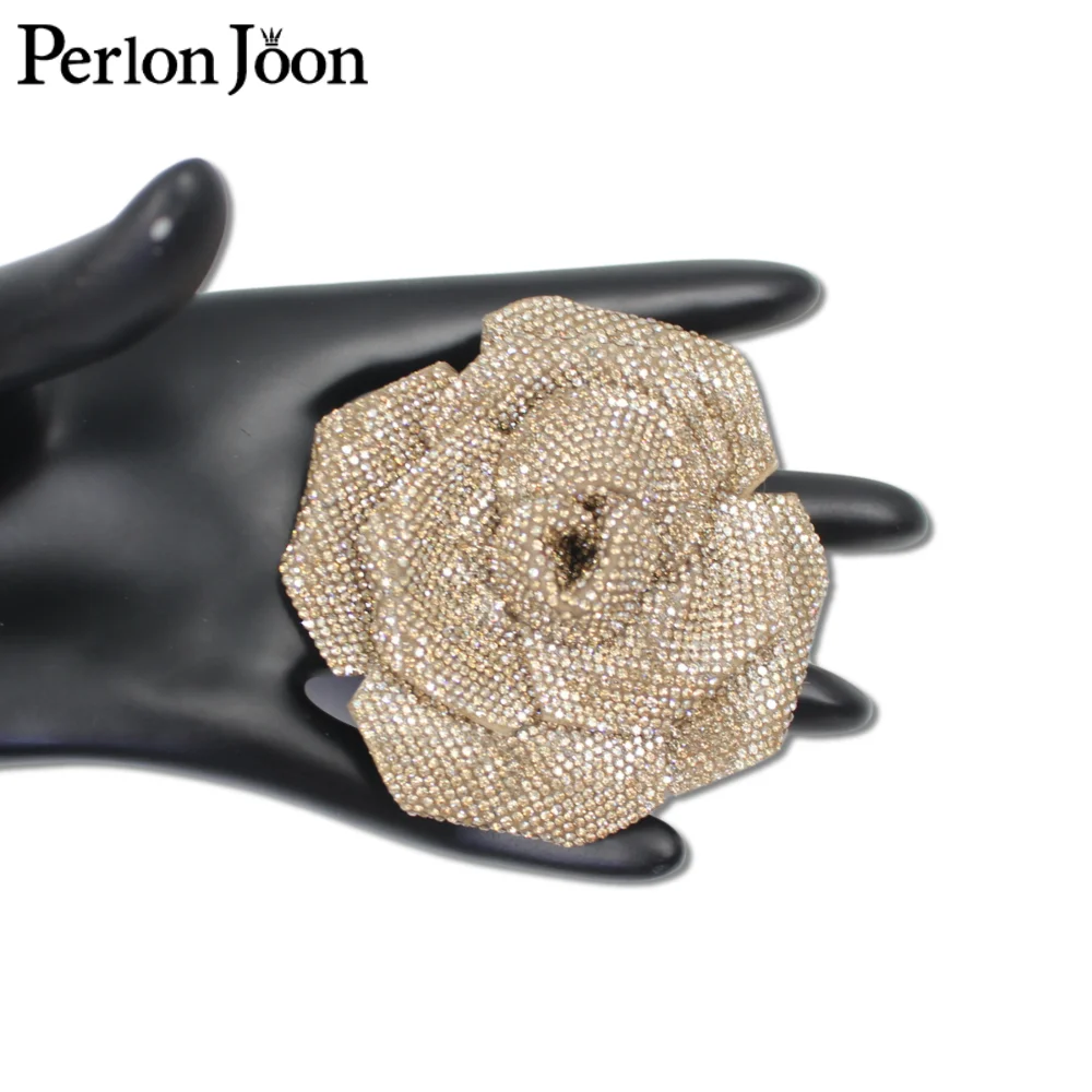 Kristall Strass Rosen Gold Beige Schwarz für DIY künstlichen Rosen strauß Hochzeits dekorationen Kleidung Näh zubehör yhx101 – Detail 8