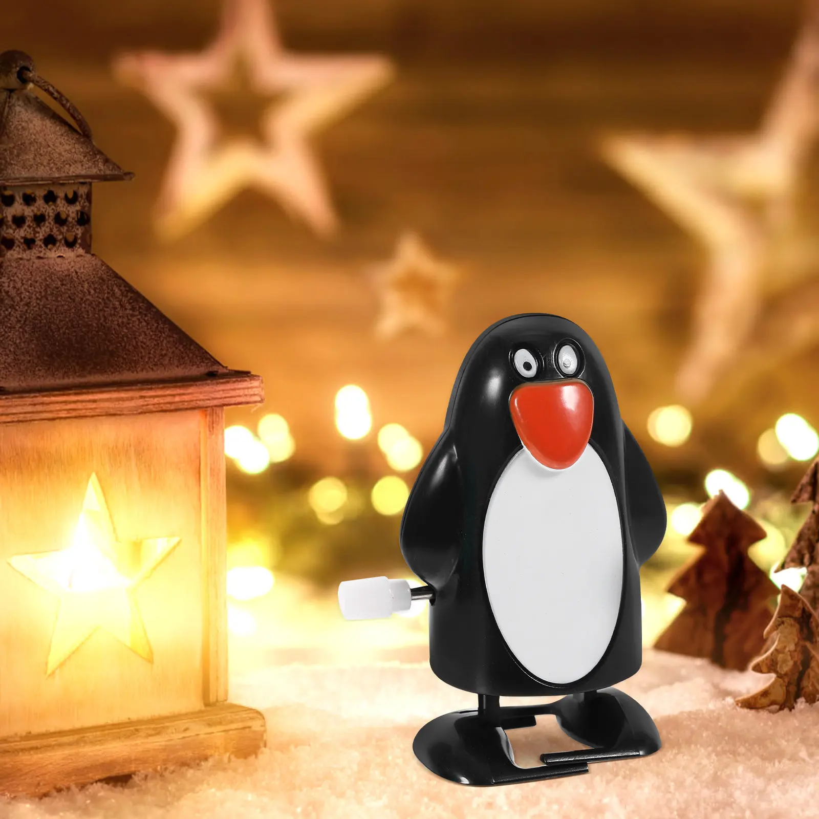 6Pcs 크리스마스 윈드업 산타클로스 참신한 워킹 크리스마스 파티 장난감 데스크탑 장식품 재미있는 선물 장식 크리스마스 장난감