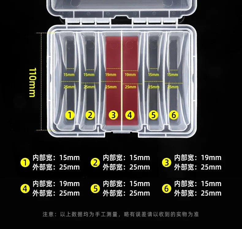 Description Picture 4 of itemFishing Tackle box 6 Compartments Fishing Accessories Line Hook Storage Case Double Sided Fishing Tool organizer boxes